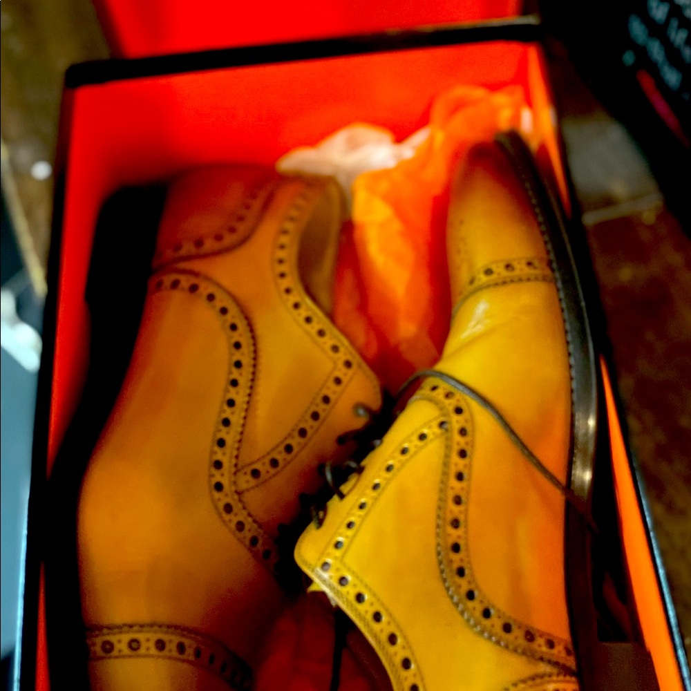 Men’s Magnanni Oxford Brown/Tan Shoes with Box